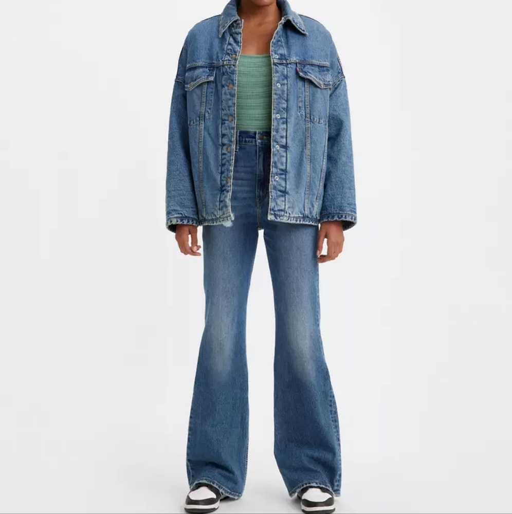 Levi's Blue High-Rise Flare Jeans